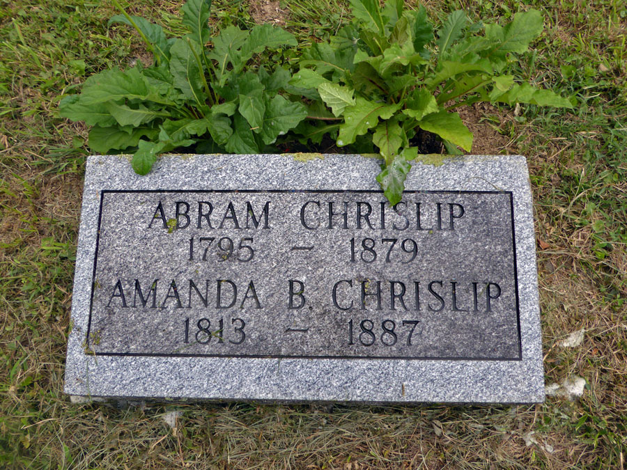 Abram & Amanda Chrislip's Headstone