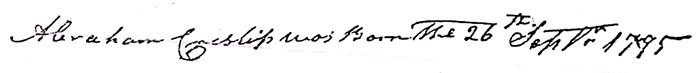 Abram Chrislip's Birth Entry