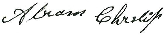 Abram Chrislip's Signature