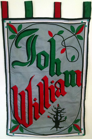 Family banner for John Chrislip and William Chrislip