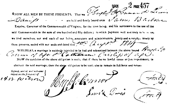 Catharine Crislip marriage bond