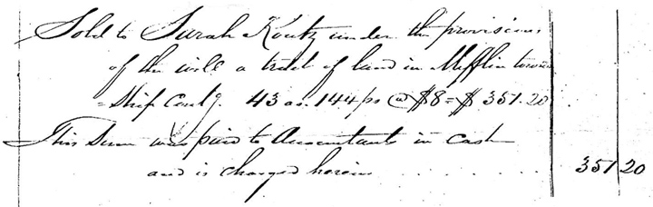 Charles Christlieb's Estate - Acreage to Sarah Koutz