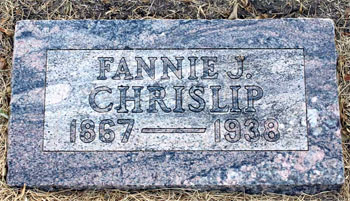 Fannie J Chrislip Headstone