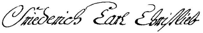 Friedrich Carl Christlieb's signature