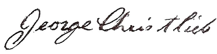 George Christlieb's signature.