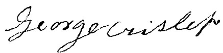 George Crislep's signature