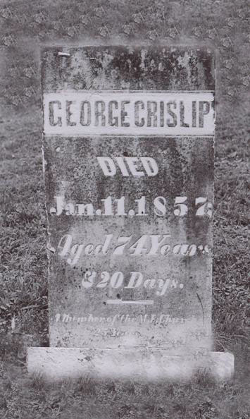 George Crislip's headstone