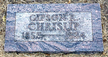 Gipson Roy Chrislip Headstone