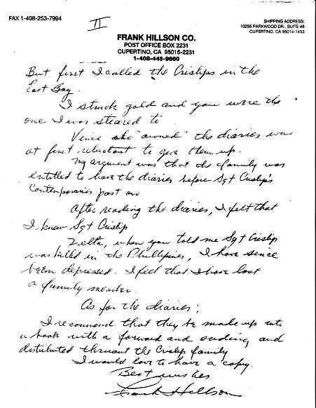 Hillson to Zelta Crislip Letter pg 2