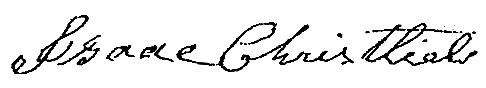Isaac Christlieb's Signature
