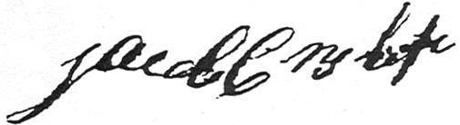 Jacob Crislip's signature