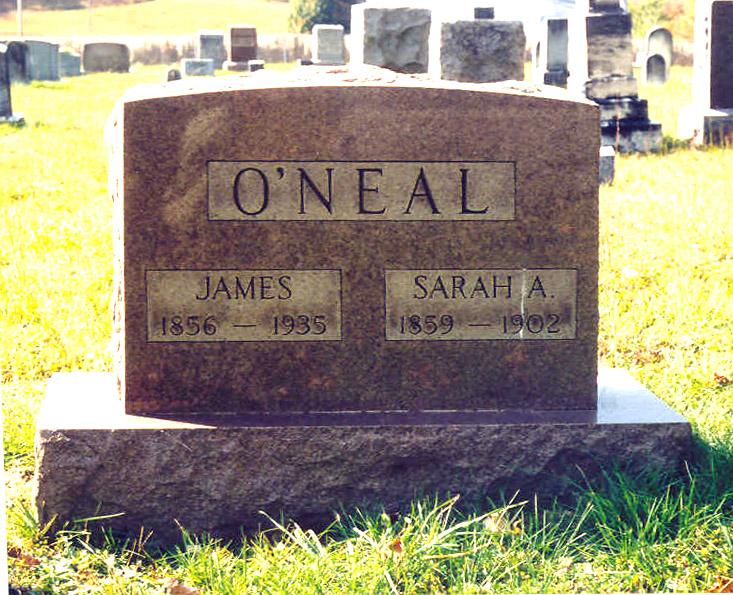 James and Sarah O'Neal Headstone