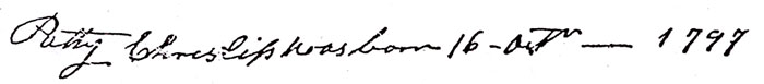 Margaret Crislip's Birth Entry