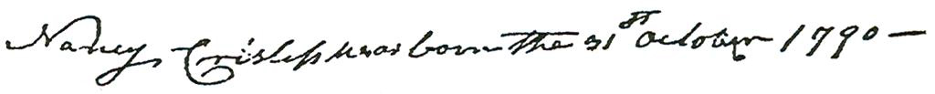 Nancy Crislip's Birth Entry