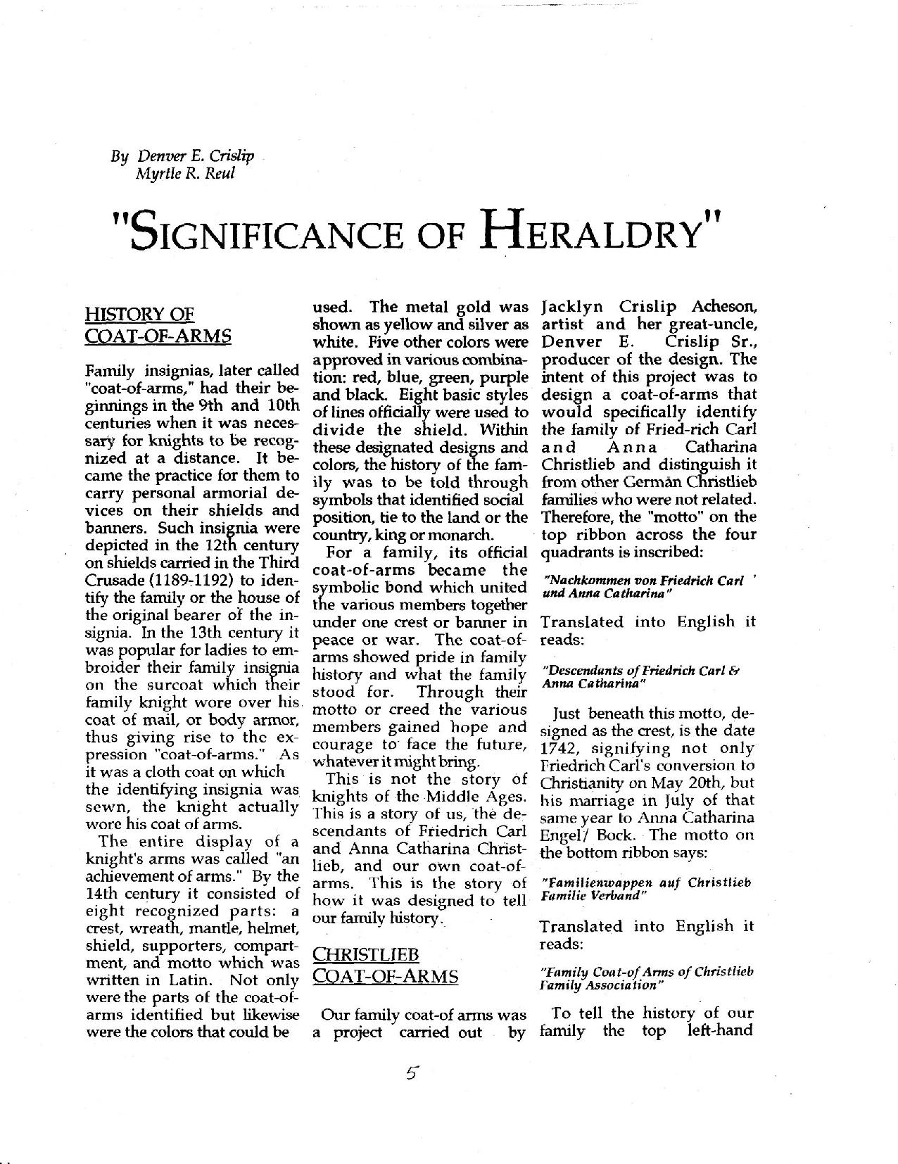 Heraldry article page 1