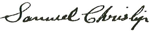 Samuel Chrislip's signature
