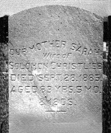 Sarah Crislip Christleb's Headstone