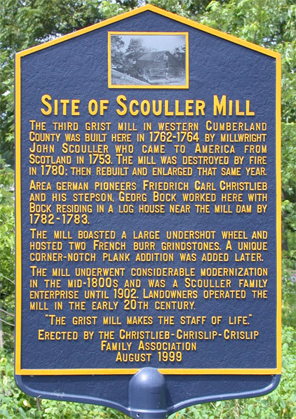Scouller's Mill Roadside Marker