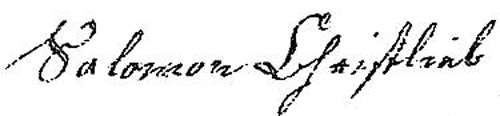 Solomon Christlieb's Signature
