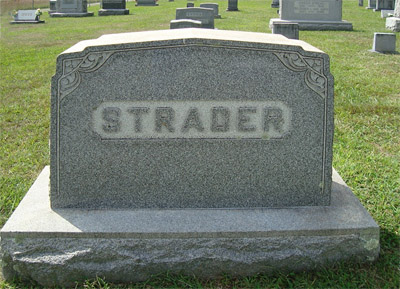 Emma and Henry Strader Headstone
