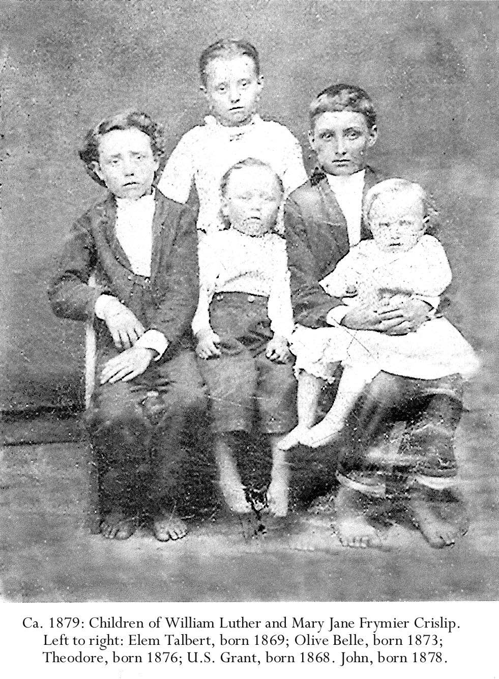 William Luther Crislip Children